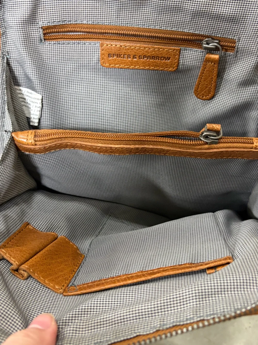 Spikes & Sparrow Brown Leather Backpack